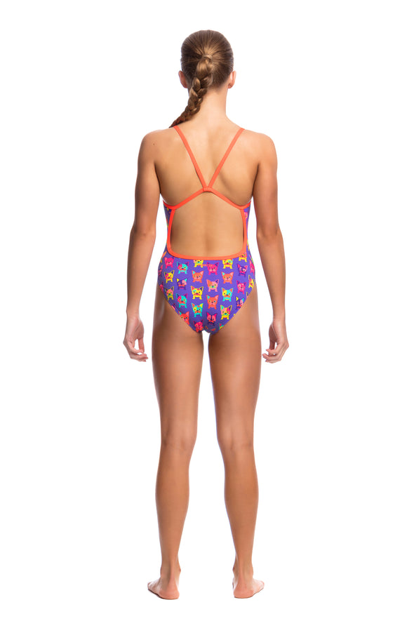 POOCH PARTY | GIRLS SINGLE STRAP ONE PIECE