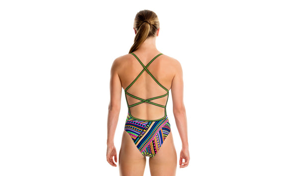 TRIBAL REVIVAL | GIRLS STRAPPED IN ONE PIECE