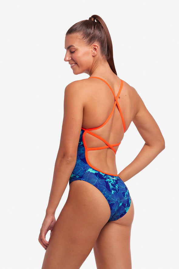 Deep Blue | Ladies Strapped In One Piece
