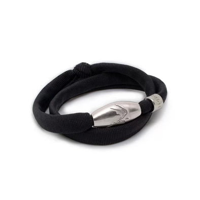 n°135 Silver Synchro Bracelet Double Loop Grey