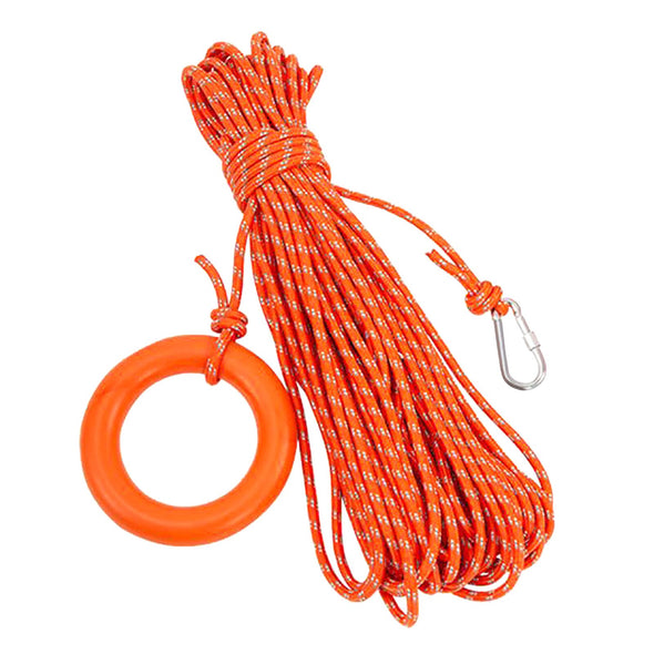 Lifeguard Rescue Reflective Rope 50ft/8mm, with Hand Ring