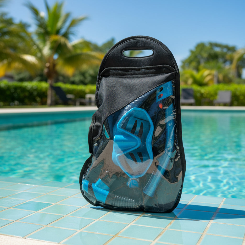 Adult Snorkelling Mask & Snorkel Set | Silicone, Tempered Glass & Dry-Top Snorkel