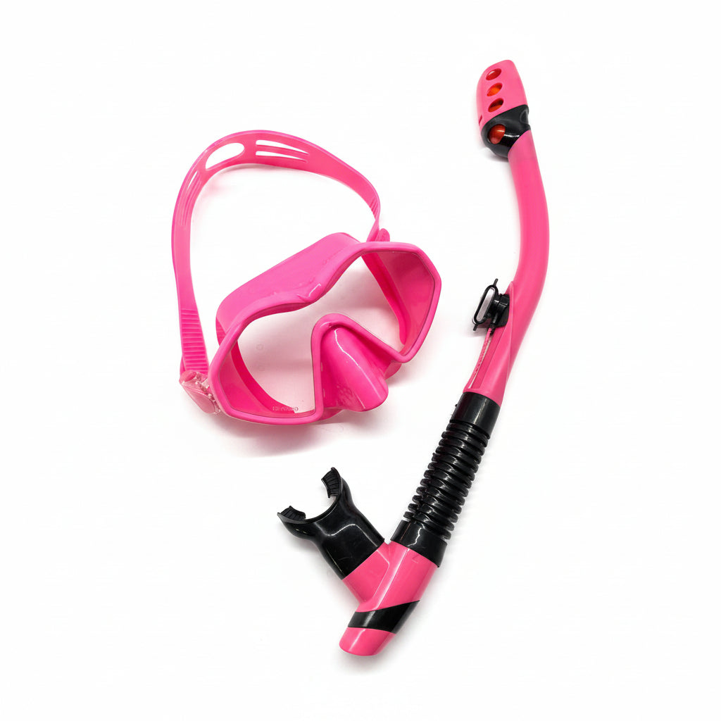 Adult Snorkelling Mask & Snorkel Set | Silicone, Tempered Glass & Dry-Top Snorkel